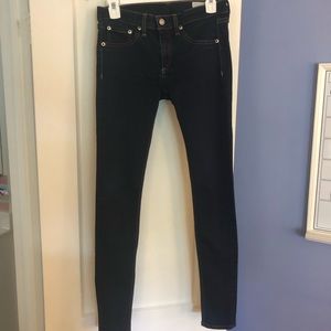 Rag and bone skinny dark wash jeans